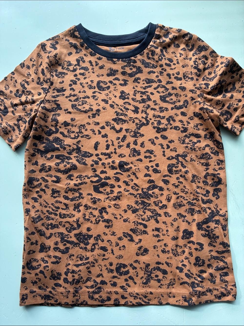 🍎$5/20Kids Leopard Print Short-Sleeve Tee in Brown